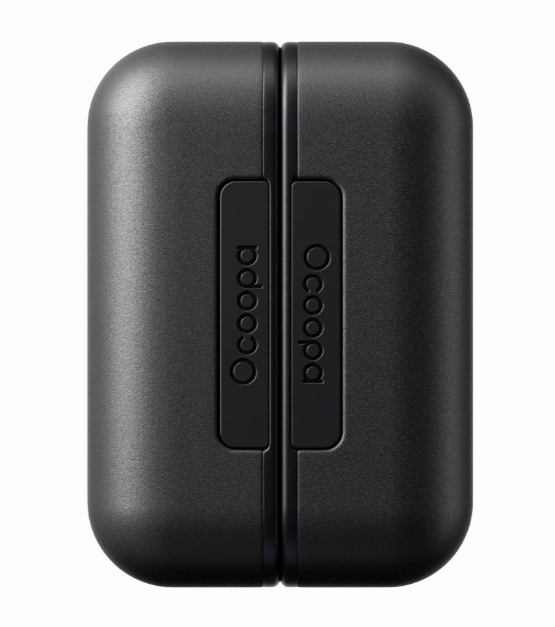 Pair of Ocoopa UT2s rechargeable hand warmers separated into two units held in gloved hands